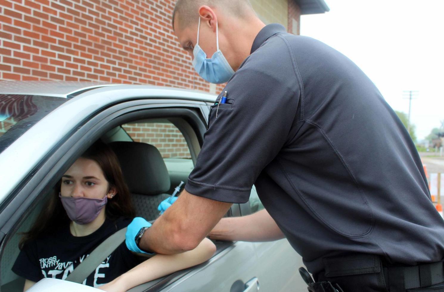 Abi receives COVID-19 shot